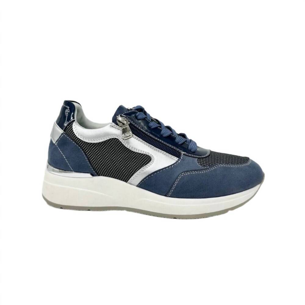 NEW RENATO GARINI women's exe sex16 zip w lace sneaker in sky blue